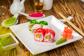 Japanese cuisine with fresh seafood