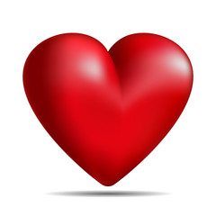 Vector image of a heart on a white background