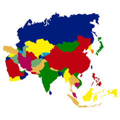 Political map of Asia