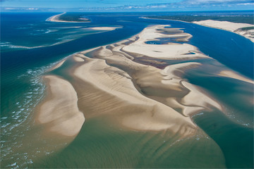 Vue aérienne du Banc d'Arguin à Arcachon en France