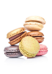 Fototapeta premium French luxury colorful macarons dessert cakes