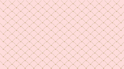 Nahtloses mädchenhaftes Muster. Goldkrone auf rosa Hintergrund. Hintergrund für Einladungskarte, Wrapper und Dekorationsparty (Hochzeit, Babyparty, Geburtstag) Nette Tapete für Kinderzimmer im Prinzessinnenstil.