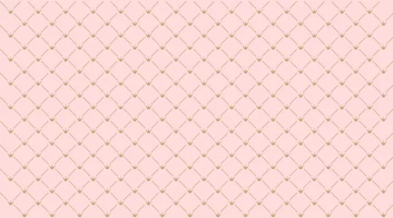 Abwaschbare Fototapete Babyzimmer Nahtloses mädchenhaftes Muster. Goldkrone auf rosa Hintergrund. Hintergrund für Einladungskarte, Wrapper und Dekorationsparty (Hochzeit, Babyparty, Geburtstag) Nette Tapete für Kinderzimmer im Prinzessinnenstil.