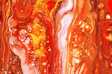 Fluid Art. Abstract colorful background, wallpaper, texture. Mixing  paints. Modern art. Marble texture