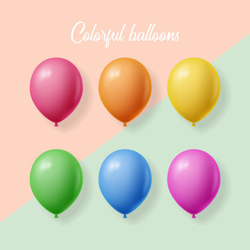 Colorfull balloons set for design