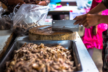 People chopped ducks