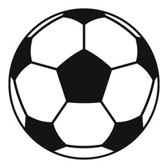 Football or soccer ball icon, simple style