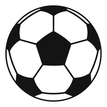 Football or soccer ball icon, simple style