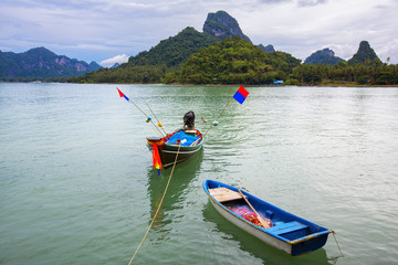 Fototapeta na wymiar Thailand boat at Samui island