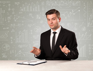 Businessman sitting at a desk
