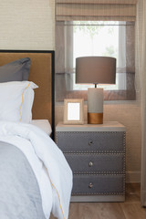 classic bedroom style with lamp