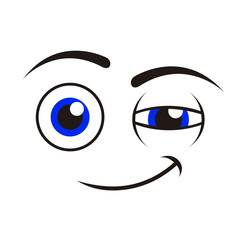 Isolated happy emoticon