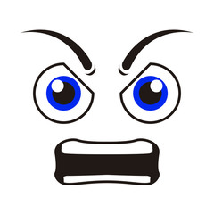 Obraz premium Borderless angry emoticon