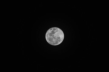 Full moon on the dark night