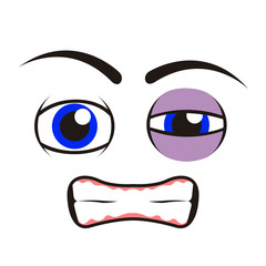 Borderless angry emoticon