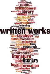 Written works word cloud