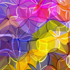 Fototapeta na wymiar Vector abstract background of colored flowers