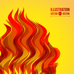 Vector abstract wave fire
