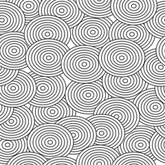 seamless pattern with abstract circles black and white