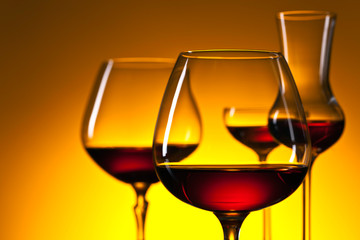 Glasses of brandy