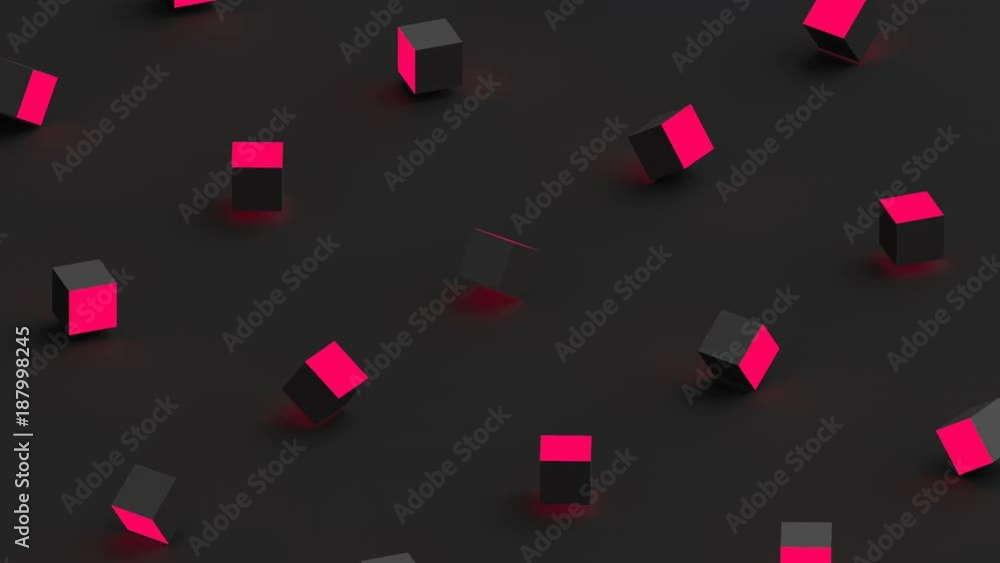 Poster abstract 3d rendering of geometric shapes. computer generated loop animation. modern background, sea