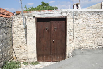 The old winding streets of the authentic Cypriot village