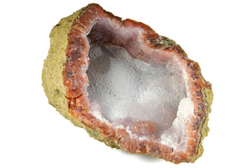 chalcedony from Sidi Rahal/ Morocco isolated on white background
