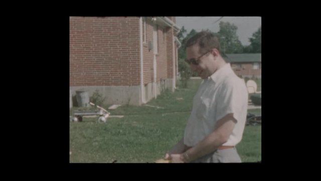 1956 Funny man fake pissing lights grill and cooks hamburgers and  hot dogs
