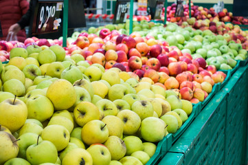 shop window store market, apples