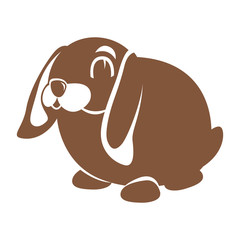 Fototapeta premium hare rabbit vector illustration flat style profile