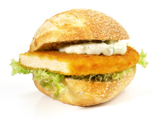 Tofuschnitzel im Brötchen