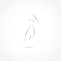 woman shape icon vector