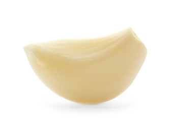 Fresh garlic clove on white background