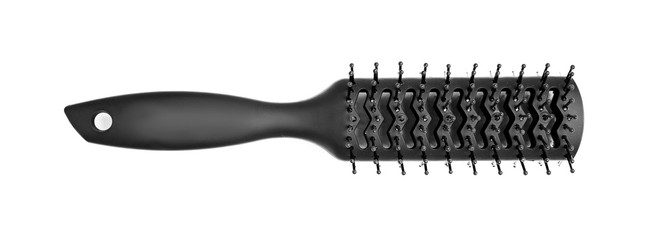 Professional hairdresser brush on white background