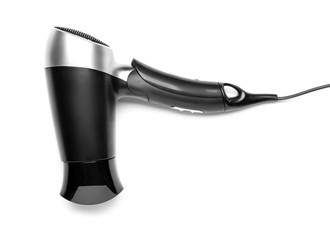 Professional hairdresser dryer on white background