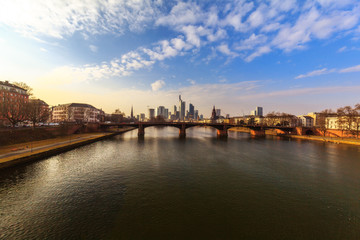 Fototapeta na wymiar Frankfurt City Skyline