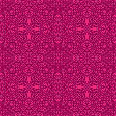 Ethnic vector floral seamless pattern with mandalas