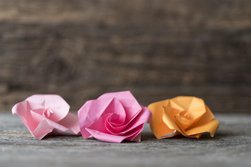 Origami Valentine's Spring Flowers