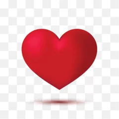 Foto op Plexiglas Soft red heart with transparent background. Vector illustration © Tornado design