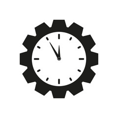 Cogwheel clock icon