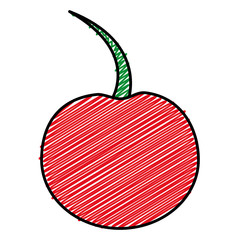 cherry fruit isolated icon