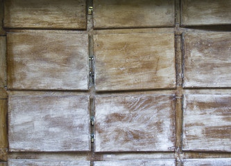 vintage wooden lockers in rows