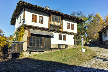 Fototapeta na wymiar Old Houses in Architectural and historical reserve of village of Bozhentsi, Gabrovo region, Bulgaria