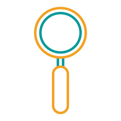 magnifier search technology exploration icon vector illustration