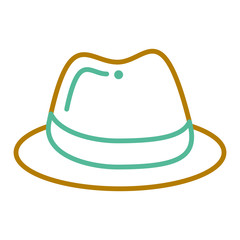 hat fashion accessory elegant icon vector illustration