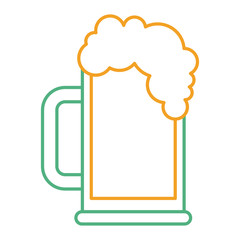 beer glass foam drink icon vector illustration