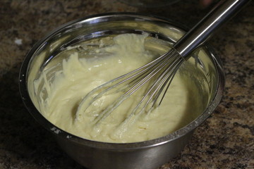 stirring baking mixture 