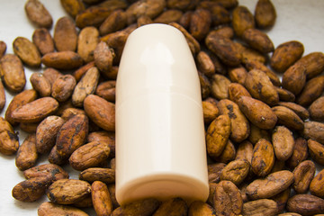 roll deodorant with cocoa scent