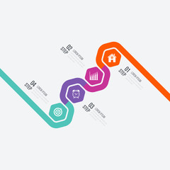 Vector illustration infographics 4 options