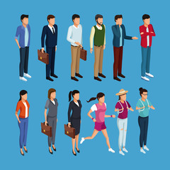 Obraz premium Young people 3d icon vector illustration graphic design